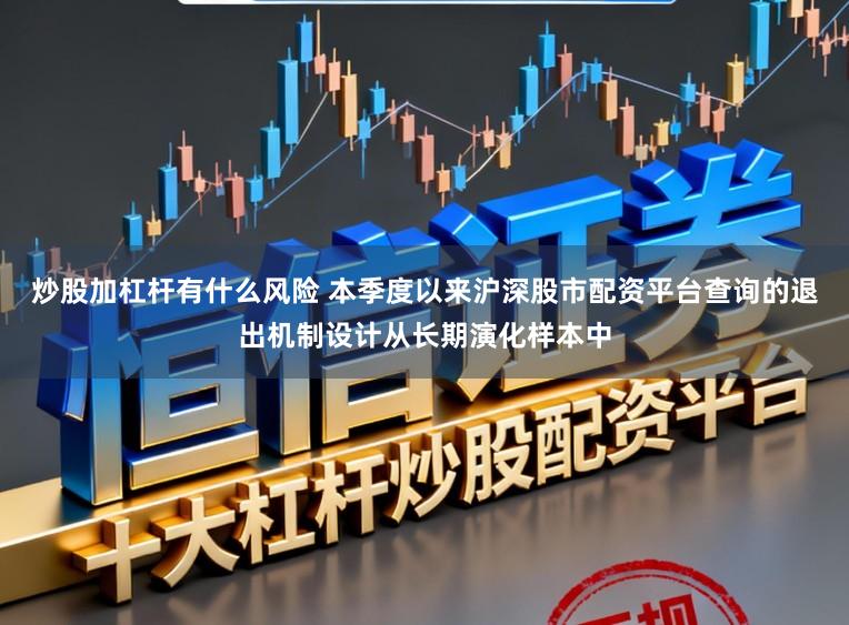 炒股加杠杆有什么风险 本季度以来沪深股市配资平台查询的退出机制设计从长期演化样本中